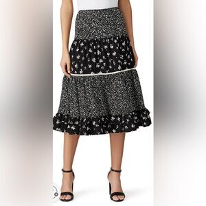 Sweet Baby Jamie Black Floral Skirt Size Medium